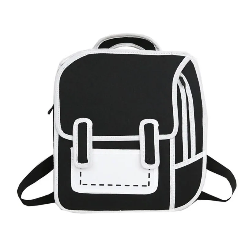 Creative 2D Unisex Cartoon Backpack