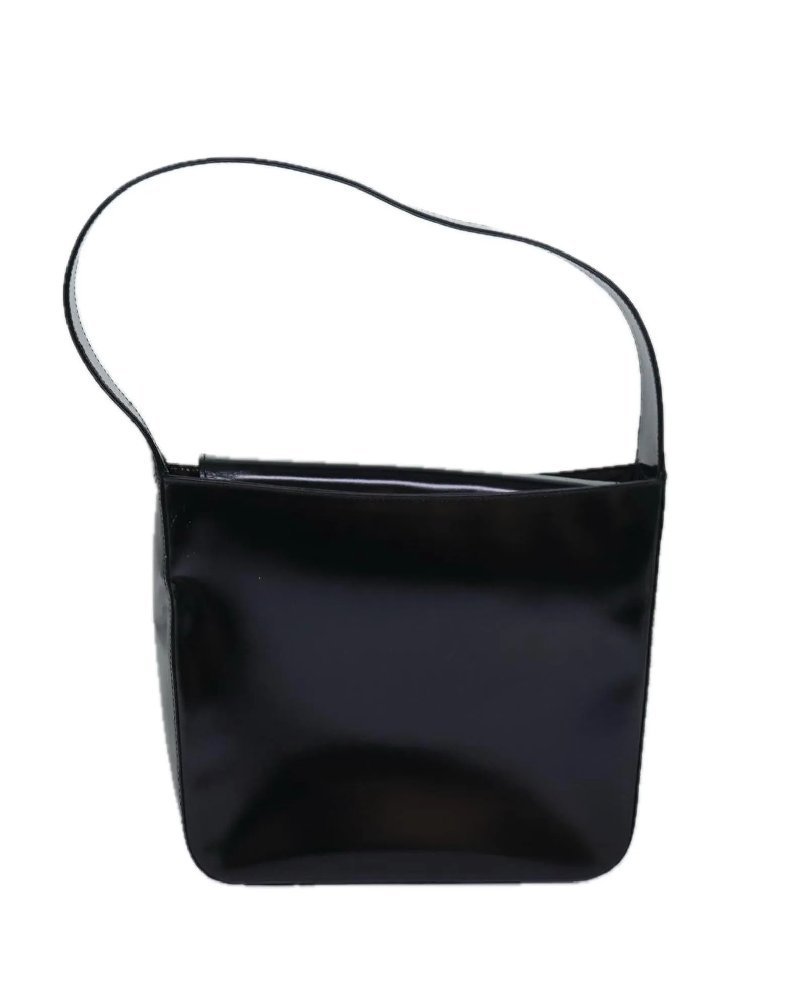 Enamel Black Shoulder Bag with Serial No.