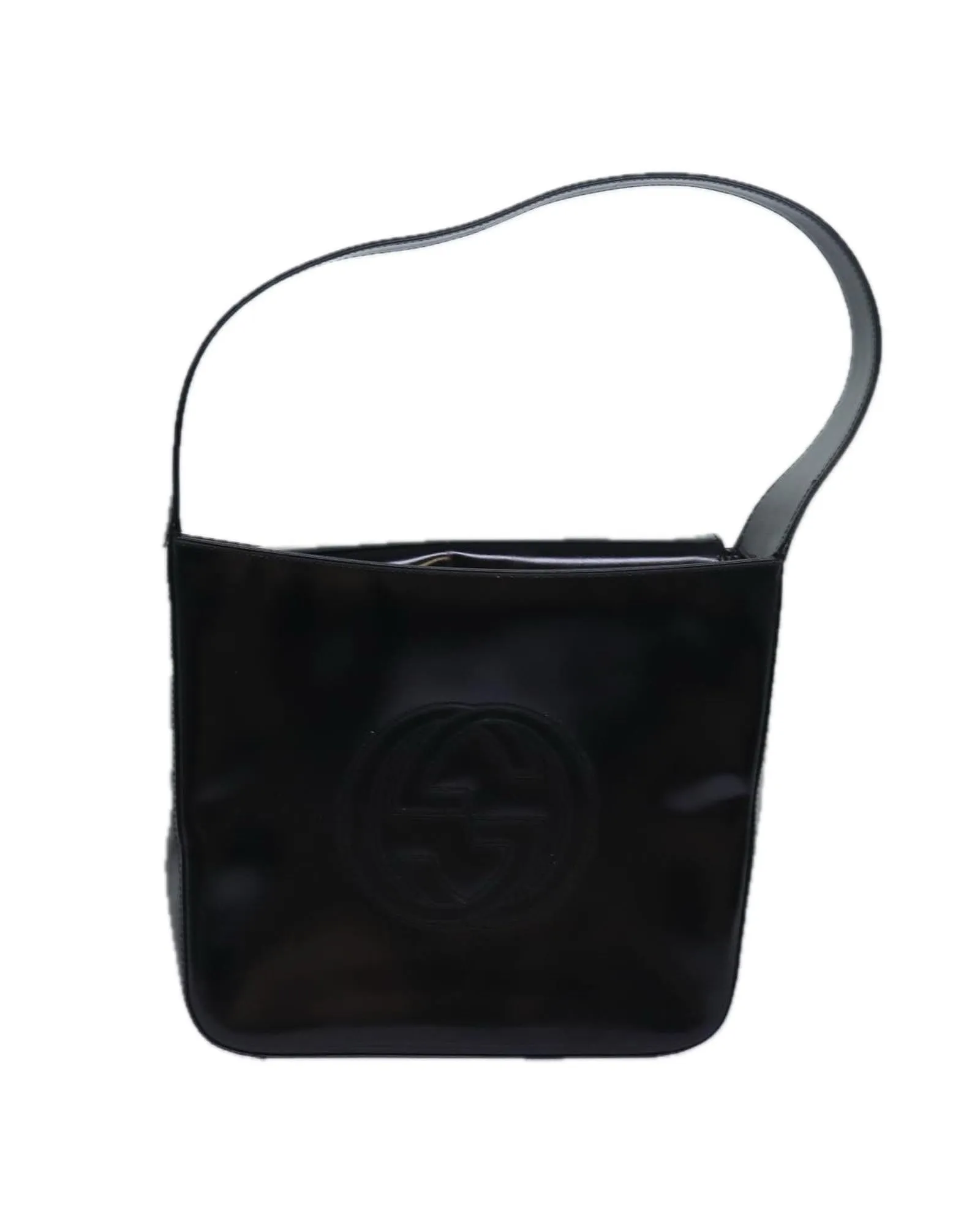 Enamel Black Shoulder Bag with Serial No.