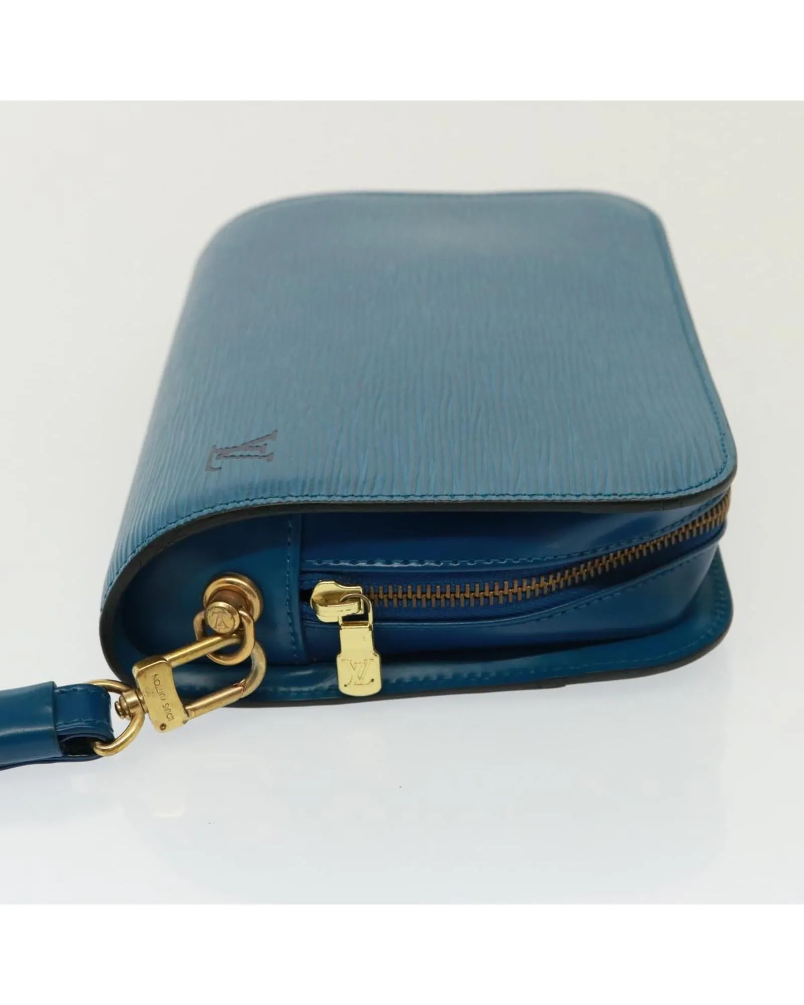 Epi Leather Clutch Bag in Blue by Louis Vuitton