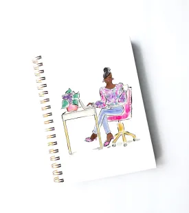 Fancy Office Girl Personalized Journal