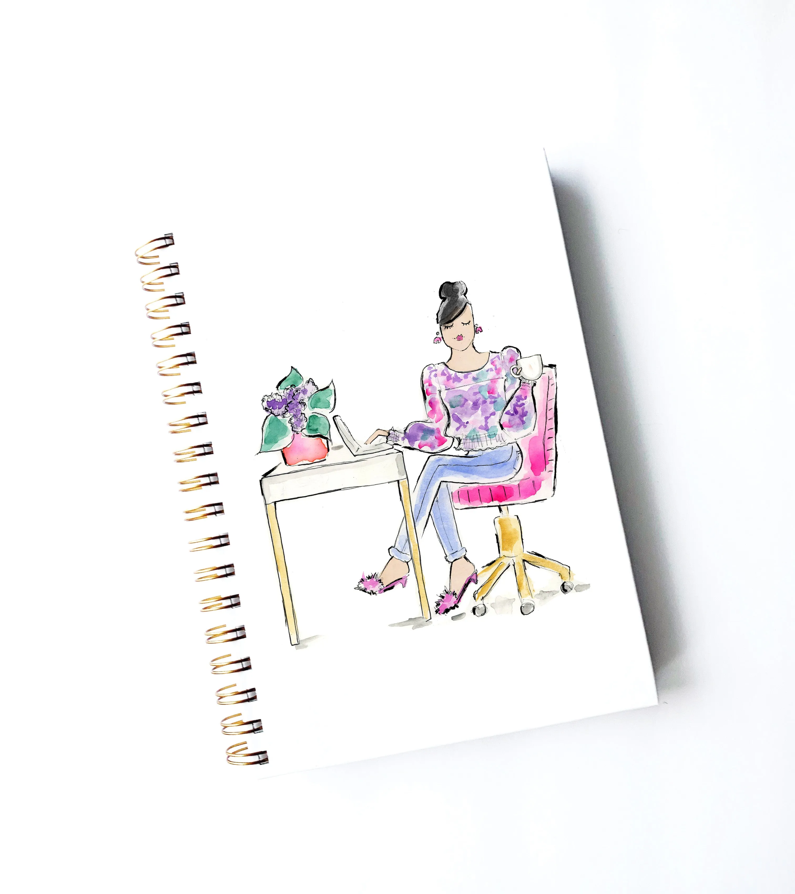 Fancy Office Girl Personalized Journal