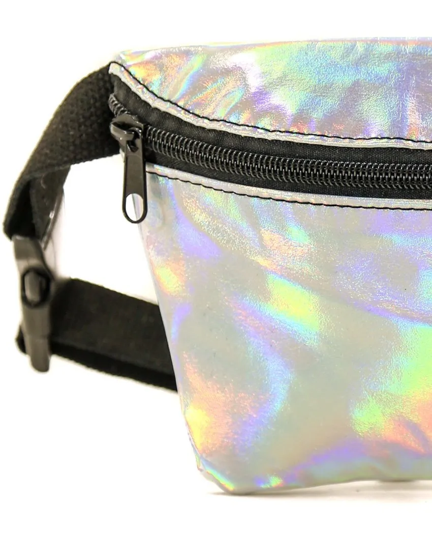 Fanny Pack | Slim |METALLIC Silver LASER