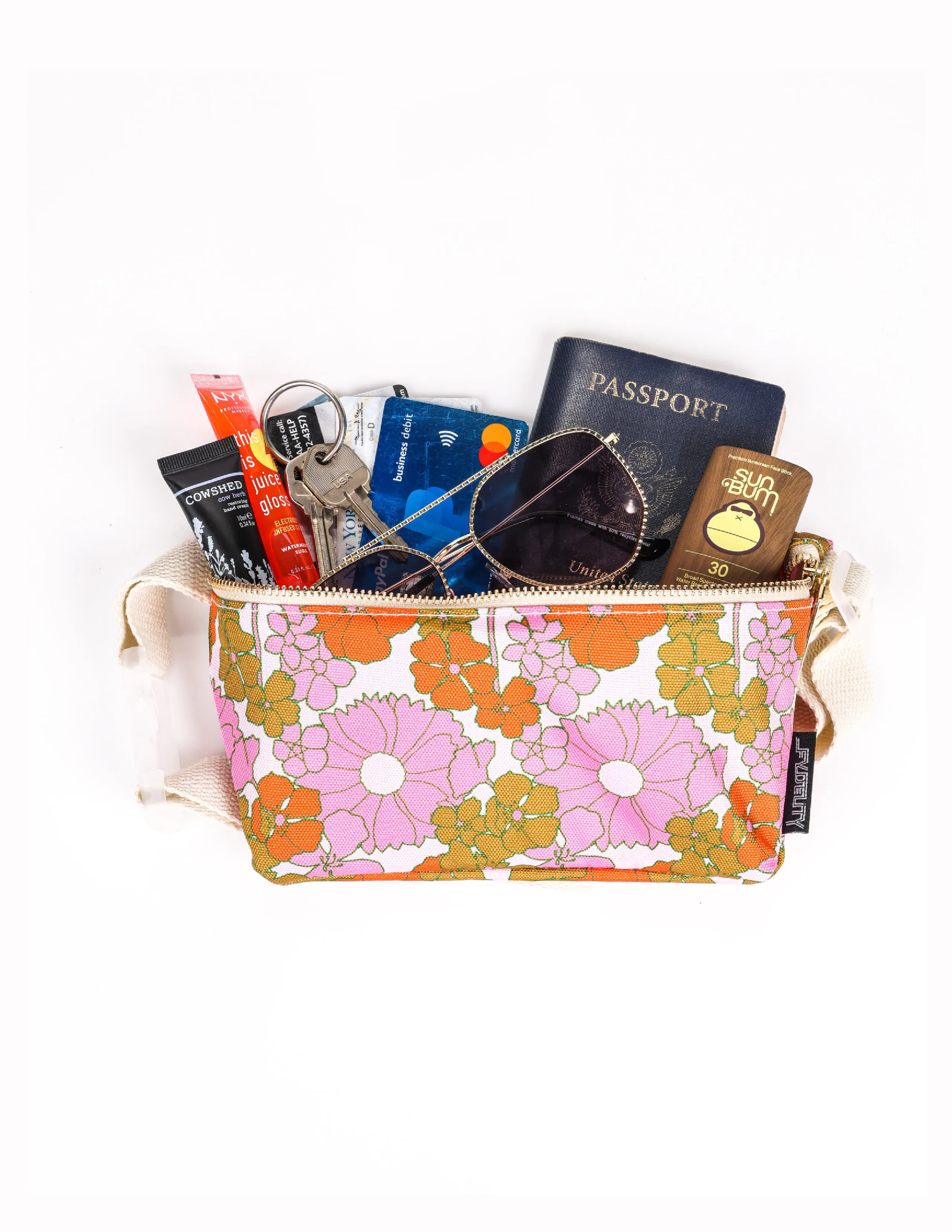 Fanny Pack | Slim | Recycled RPET | Floral Red Pink