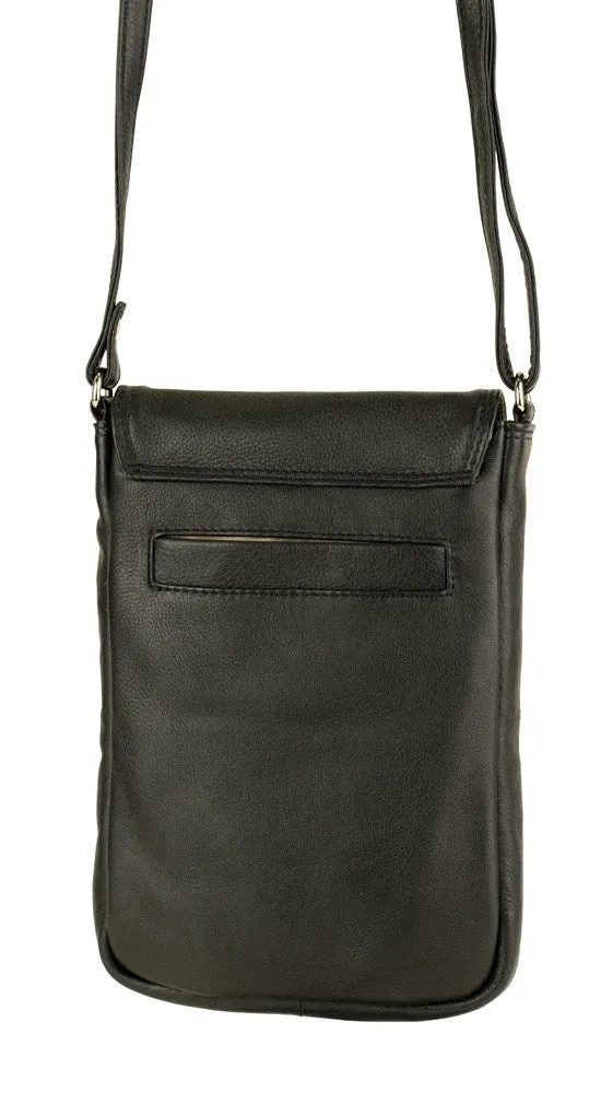 Franco Bonini - 7020 Small Leather crossbody Phone bag - Black