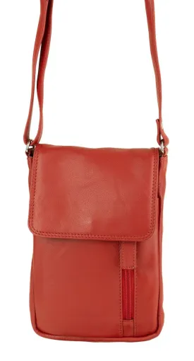 Franco Bonini - 7020 Small Leather crossbody Phone bag - Red