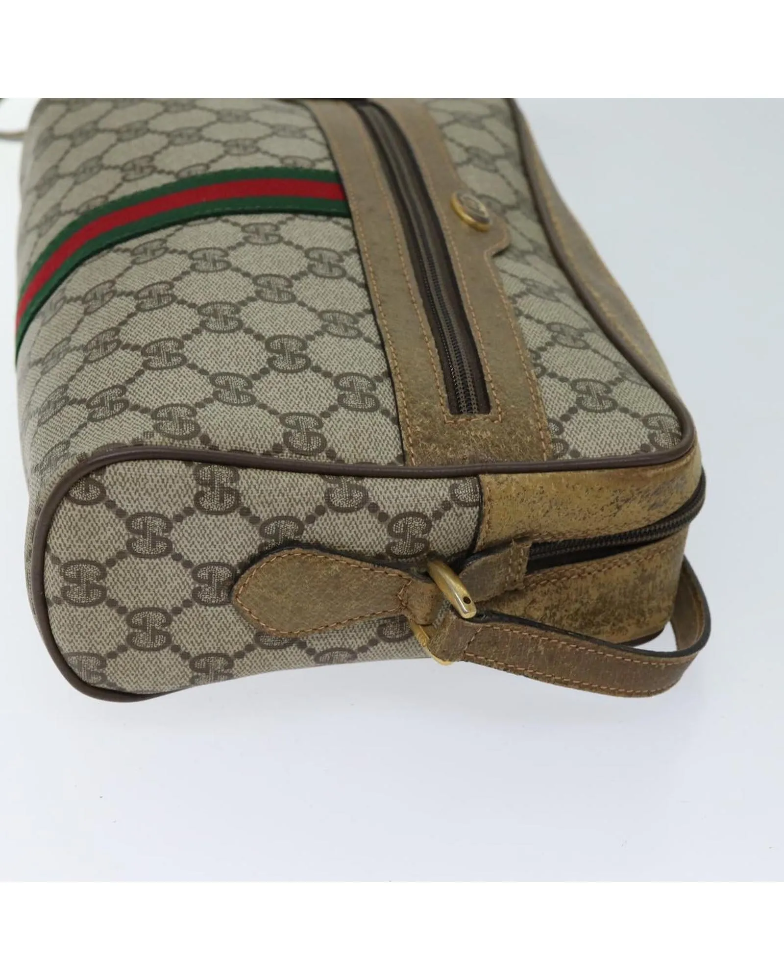 GG Canvas Web Shoulder Bag with Green and Red Accents