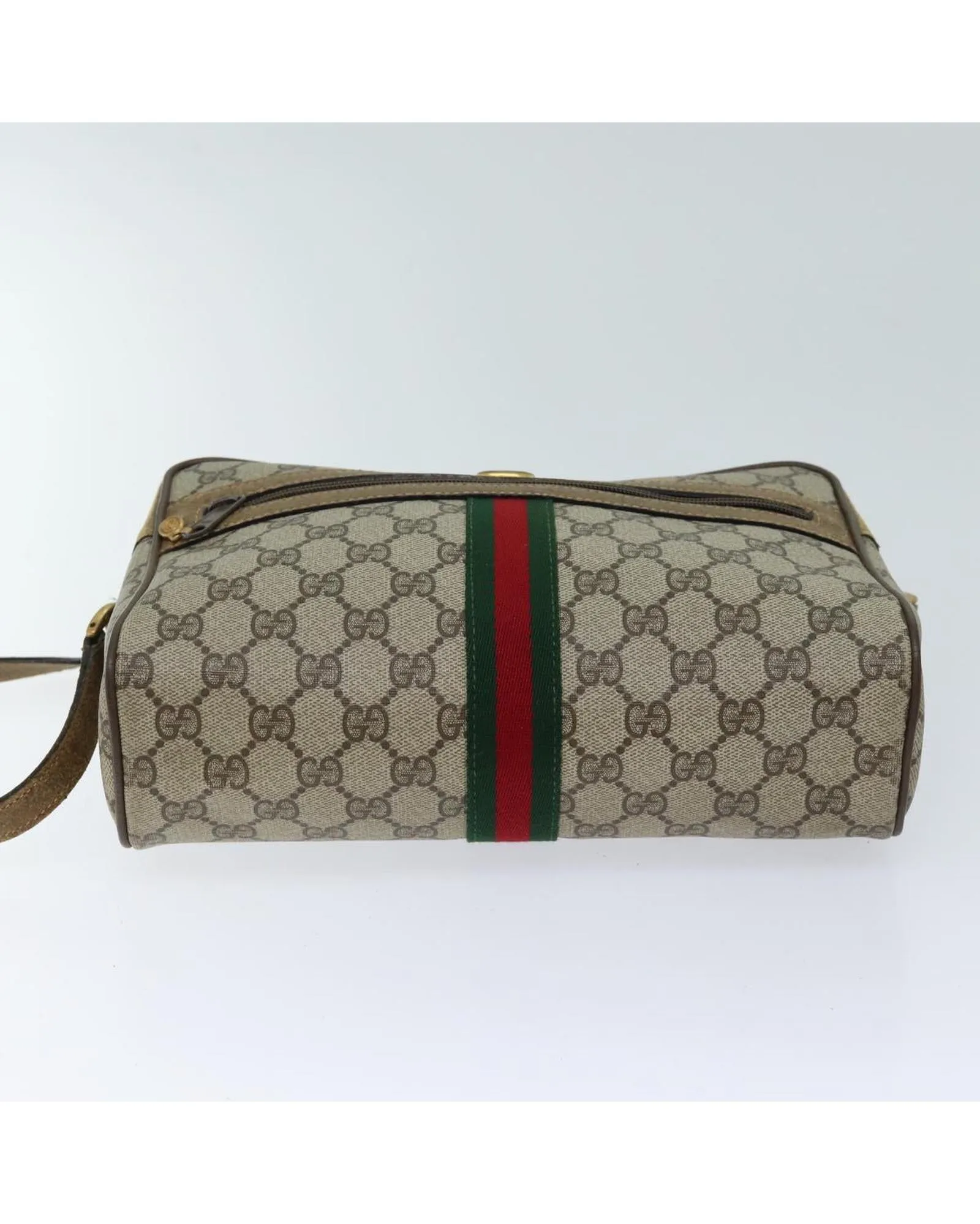 GG Canvas Web Shoulder Bag with Green and Red Accents