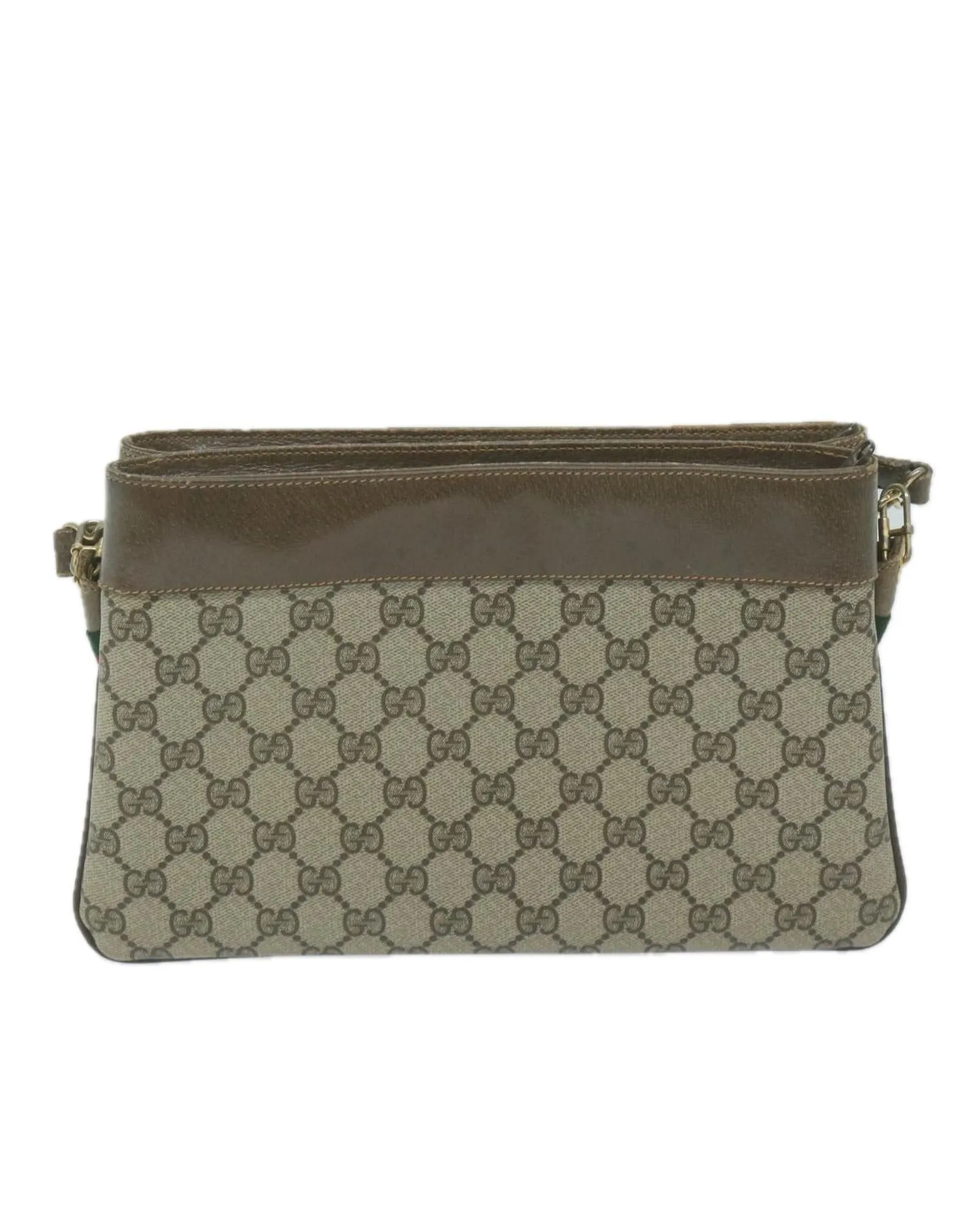 GG Canvas Web Shoulder Bag with Sherry Line Detail