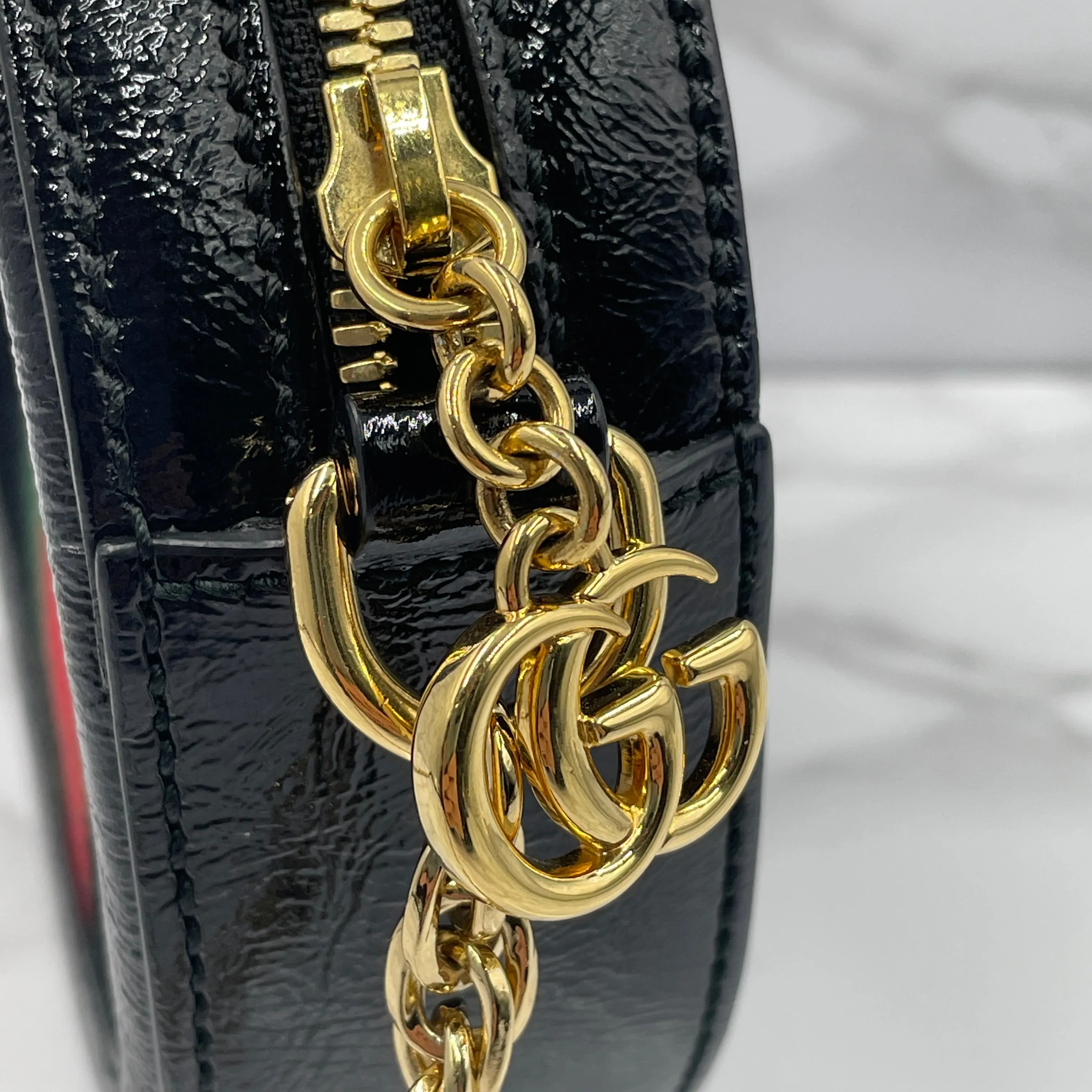 GUCCI Ophidia Suede Chain Shoulder Bag