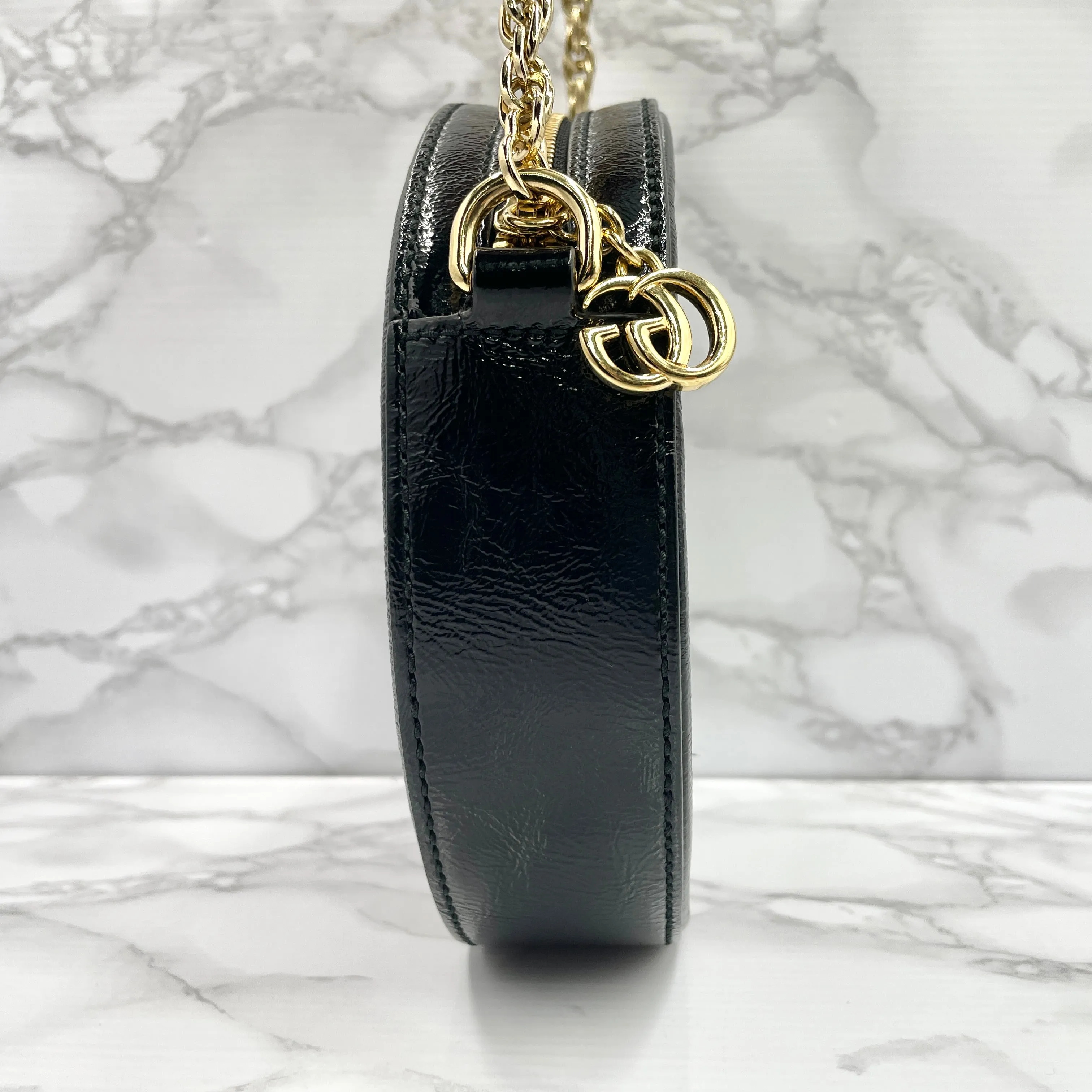 GUCCI Ophidia Suede Chain Shoulder Bag