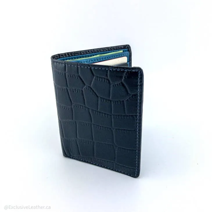 Henry Men's Leather Bifold Wallet Blue