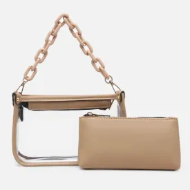 Jessica Clear Crossbody with Chain