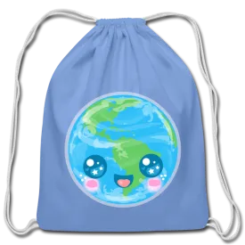 Kawaii Earth Cotton Drawstring Bag