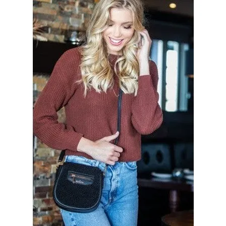 Kedzie Fireside Smartphone Crossbody Purse in Black