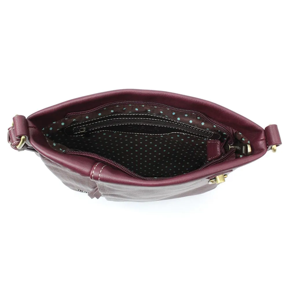 Lasercut Crossbody DF plum