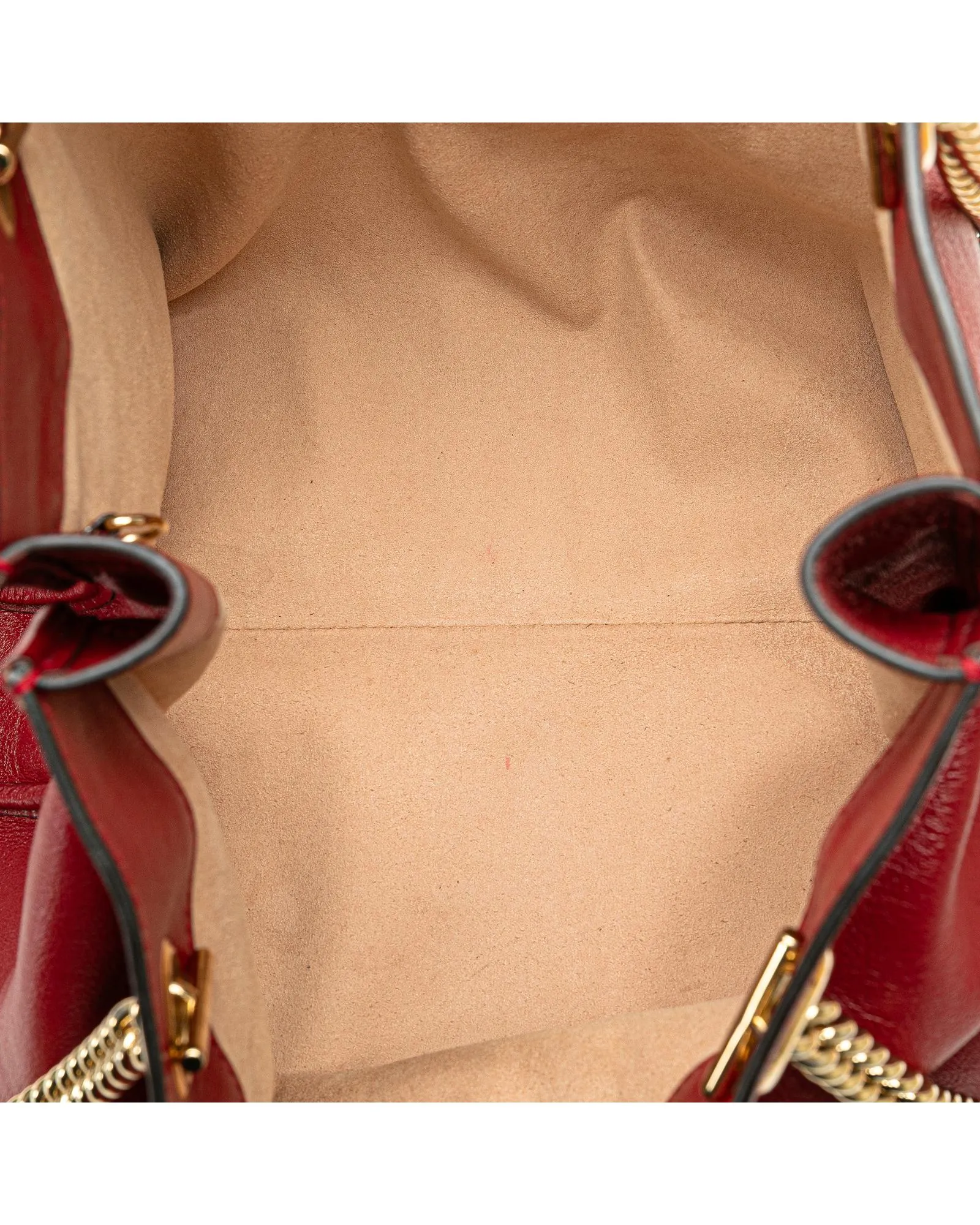 Leather Tote Bag with Gold-Tone Tiger Head Detail