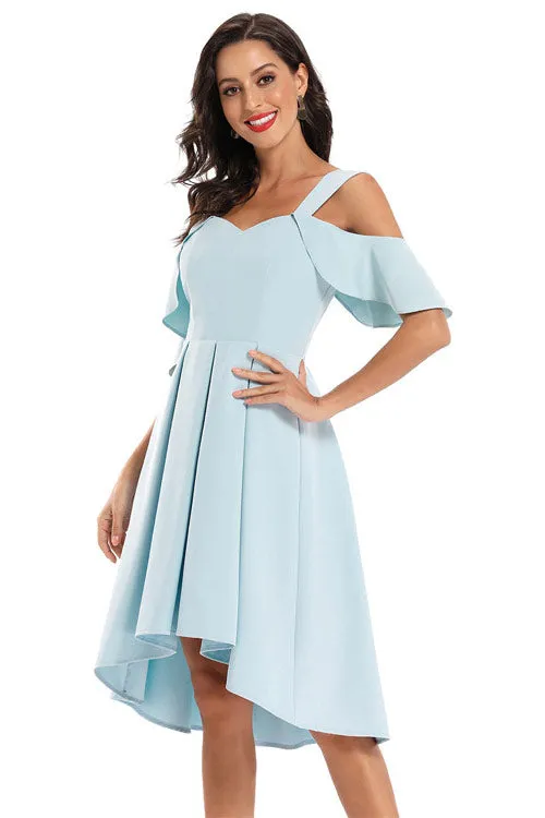 Light Sky Blue A-Line Cocktail Party Dress