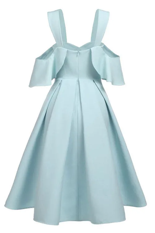 Light Sky Blue A-Line Cocktail Party Dress