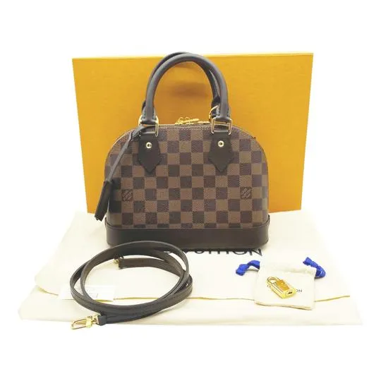 Louis Vuitton Alma Bb Brown Damier Ébène Canvas Cross Body Bag