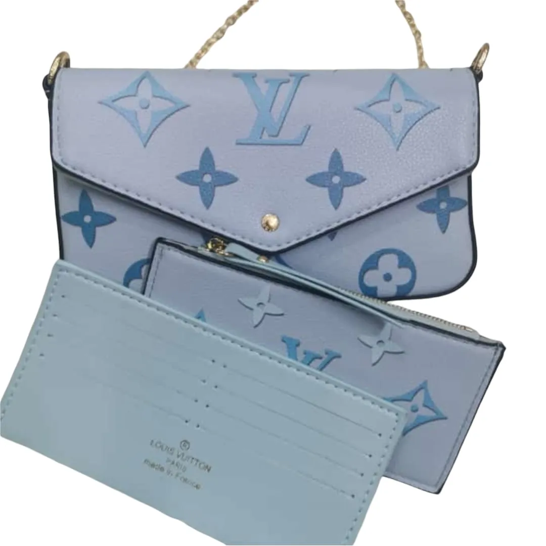 LV bag - Blue With Purse