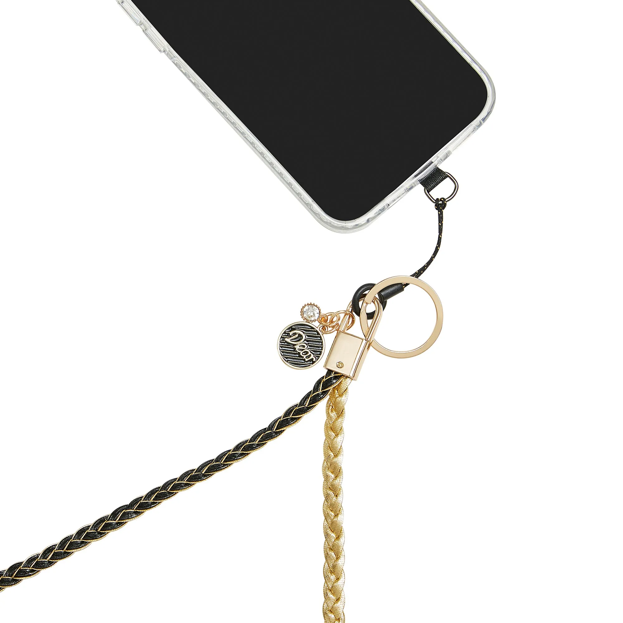 Metallic Keyring Cross-body Strap