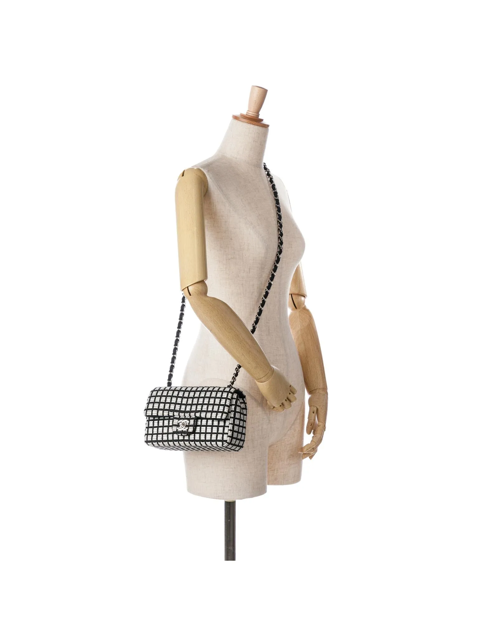 Mini Rectangular Tweed Double Flap Crossbody Bag