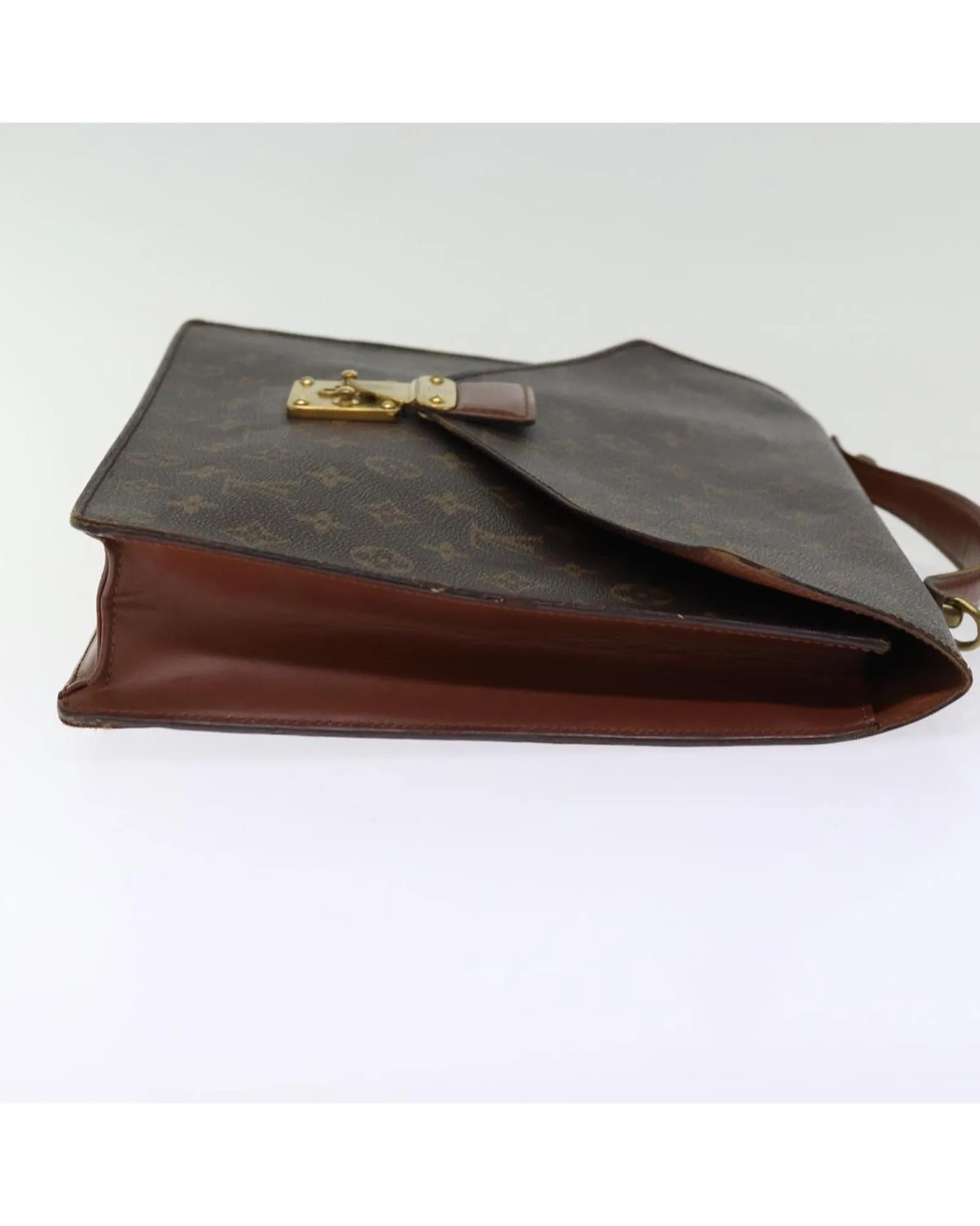 Monogram Business Shoulder Bag with Shoulder Strap - Authentic LV Genuine Leather Accessory