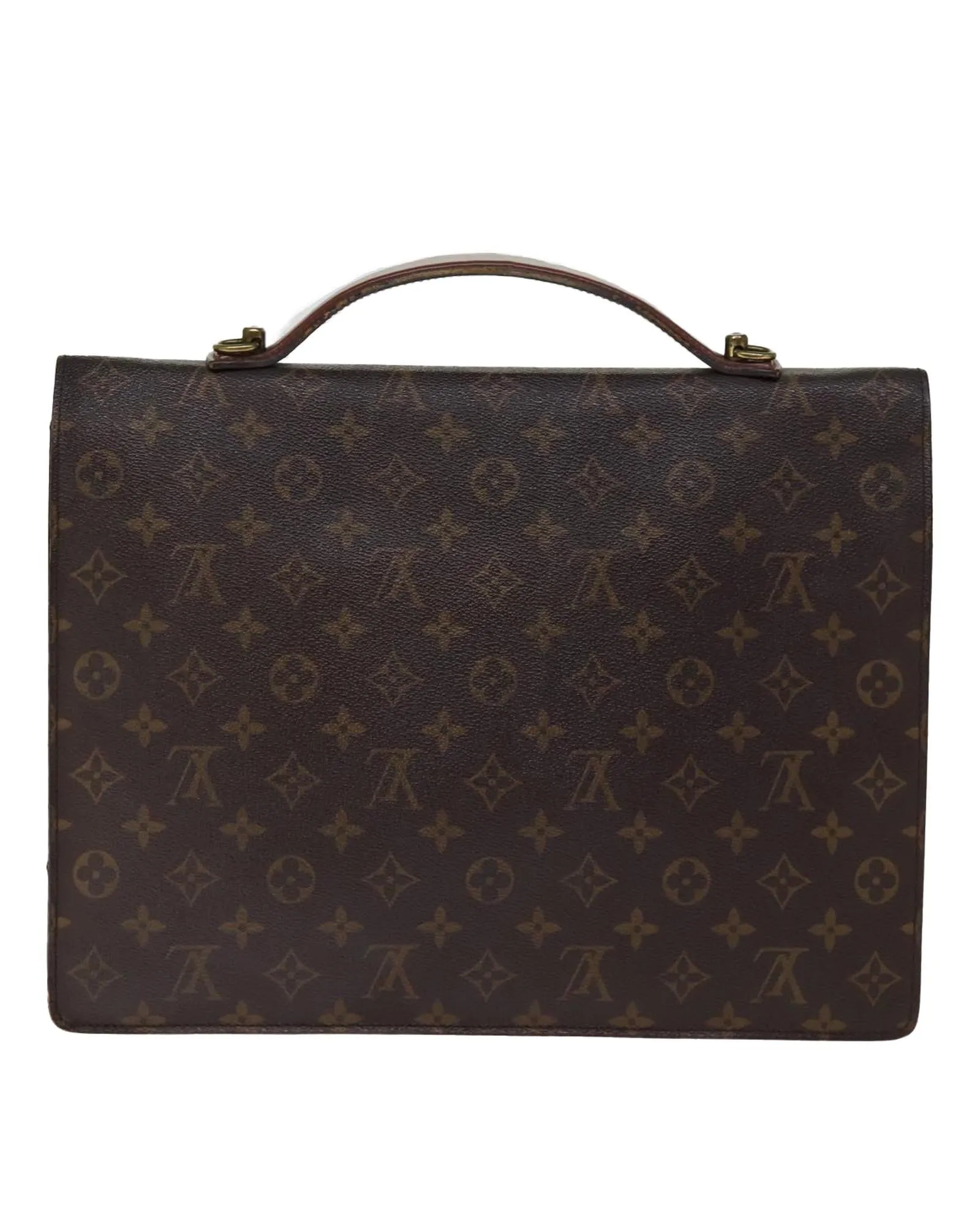 Monogram Business Shoulder Bag with Shoulder Strap - Authentic LV Genuine Leather Accessory