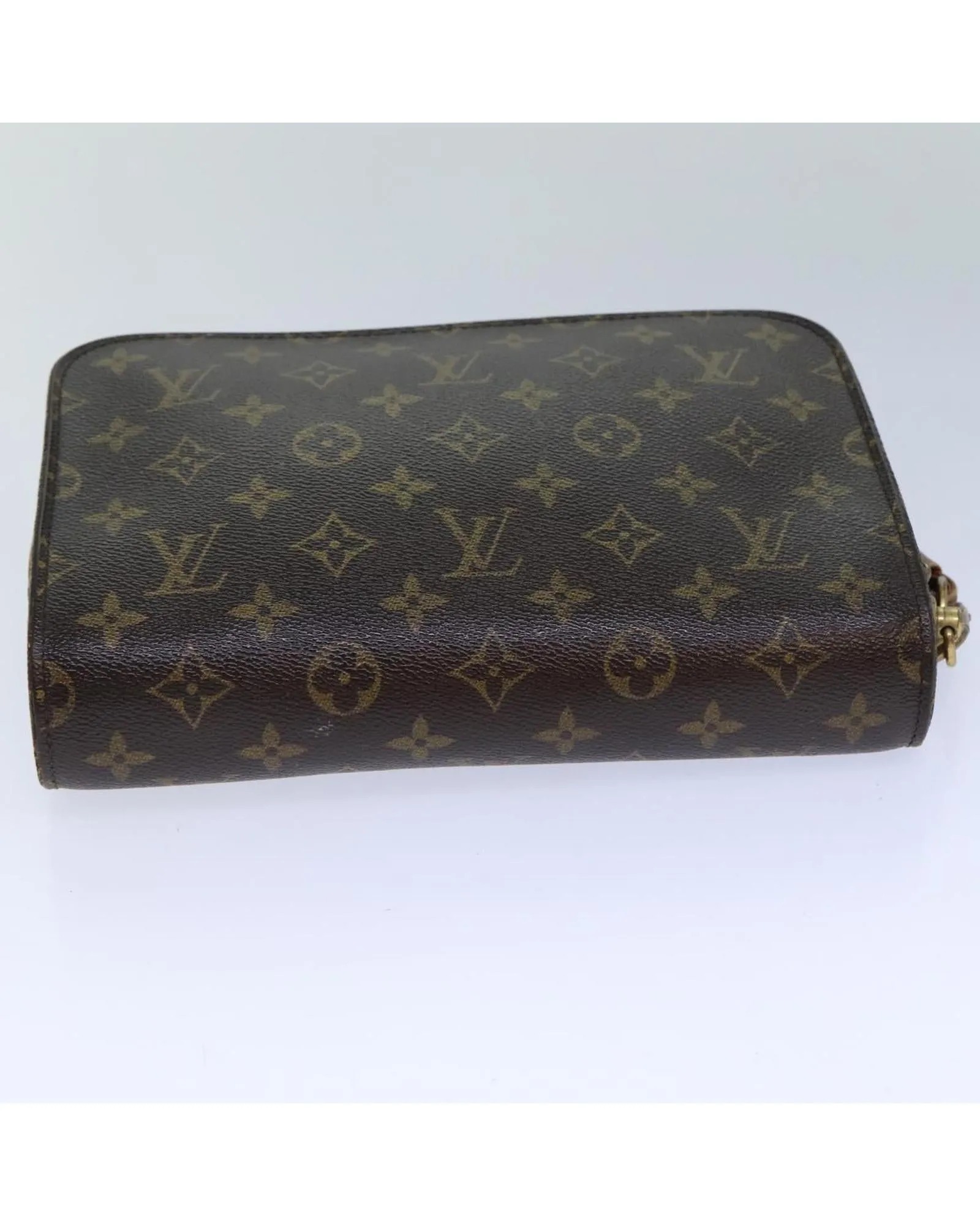 Monogram Canvas Clutch Bag with Authentic Detailing