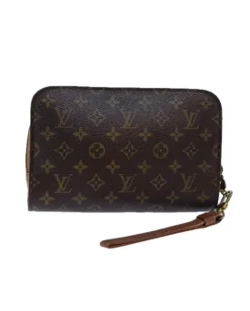 Monogram Canvas Clutch Bag with Authentic Detailing