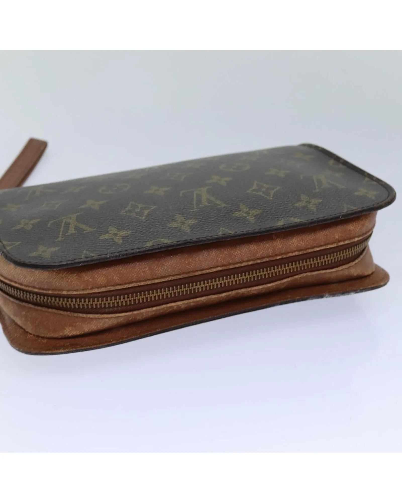 Monogram Canvas Clutch Bag with Authentic Detailing