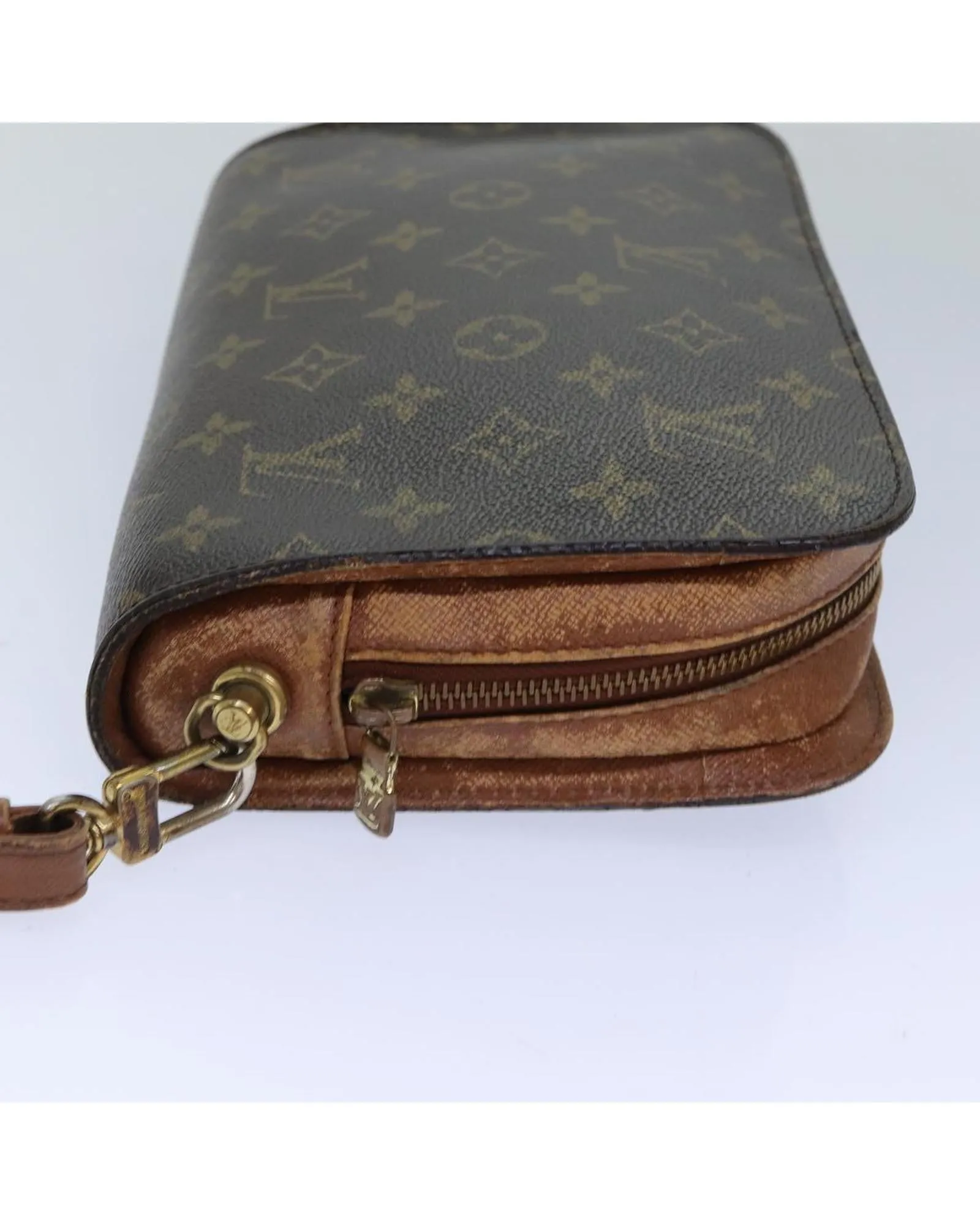 Monogram Canvas Clutch Bag with Authentic Detailing