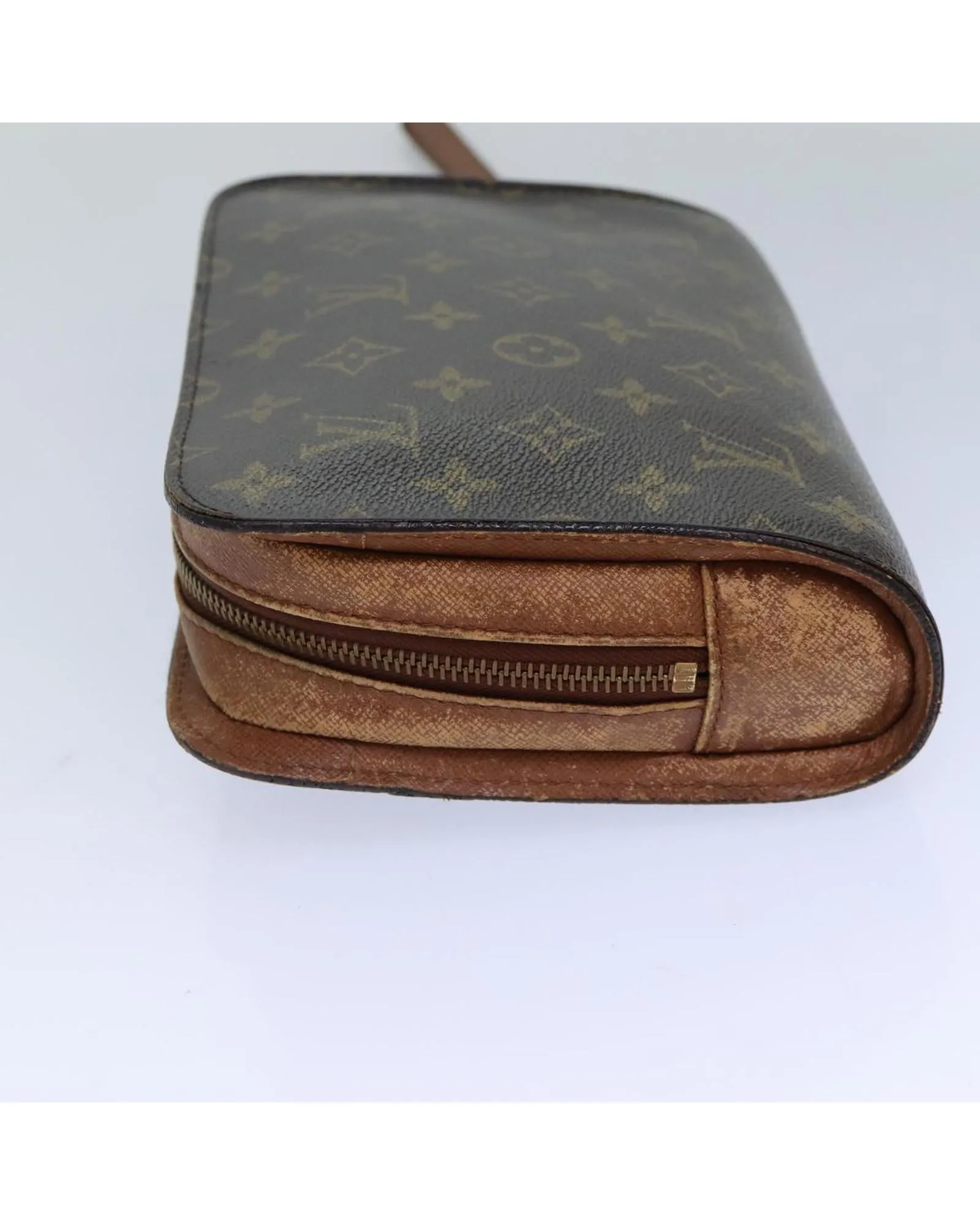 Monogram Canvas Clutch Bag with Authentic Detailing