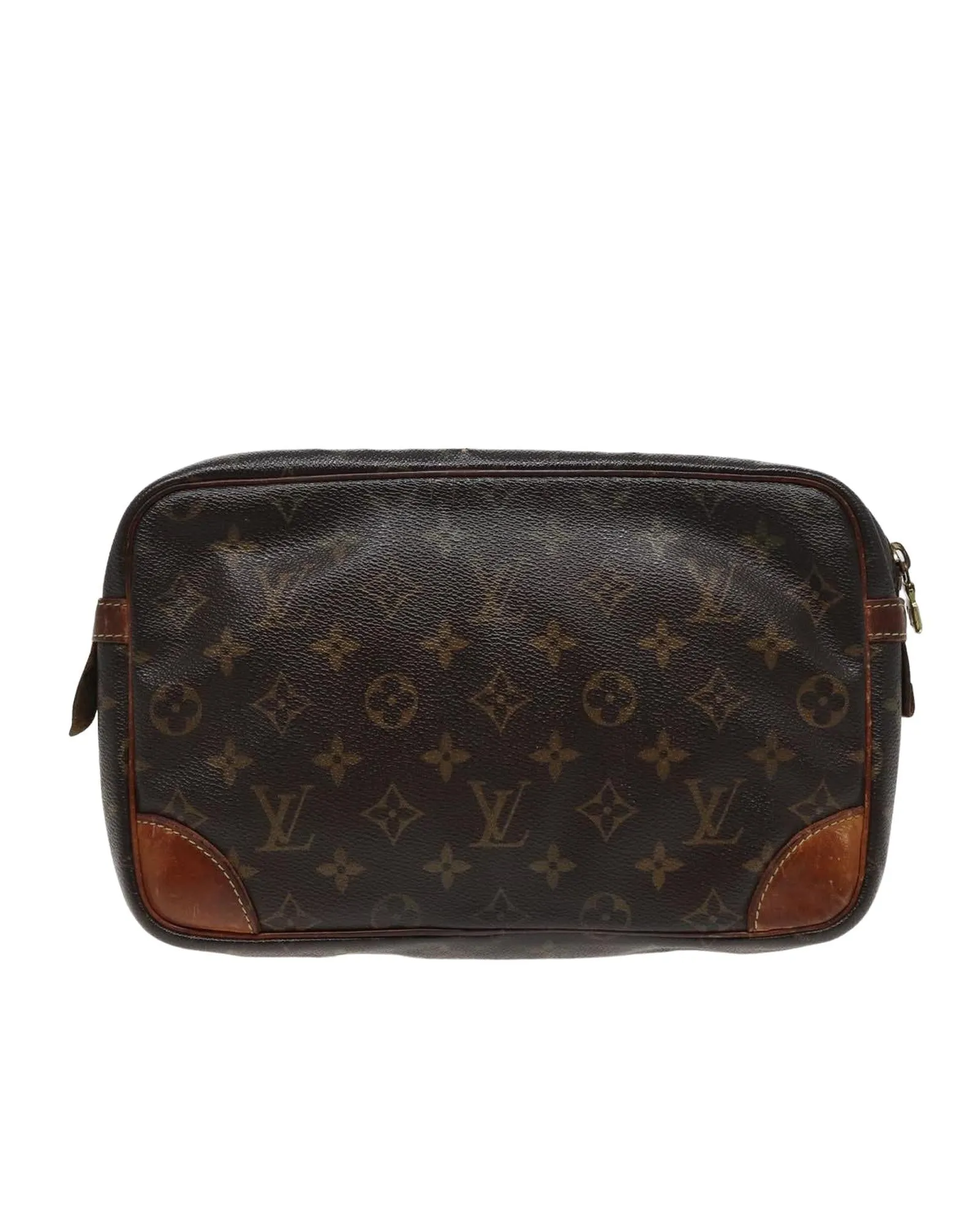 Monogram Canvas Clutch Bag with Classic Design