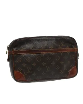 Monogram Canvas Clutch Bag with Classic Design