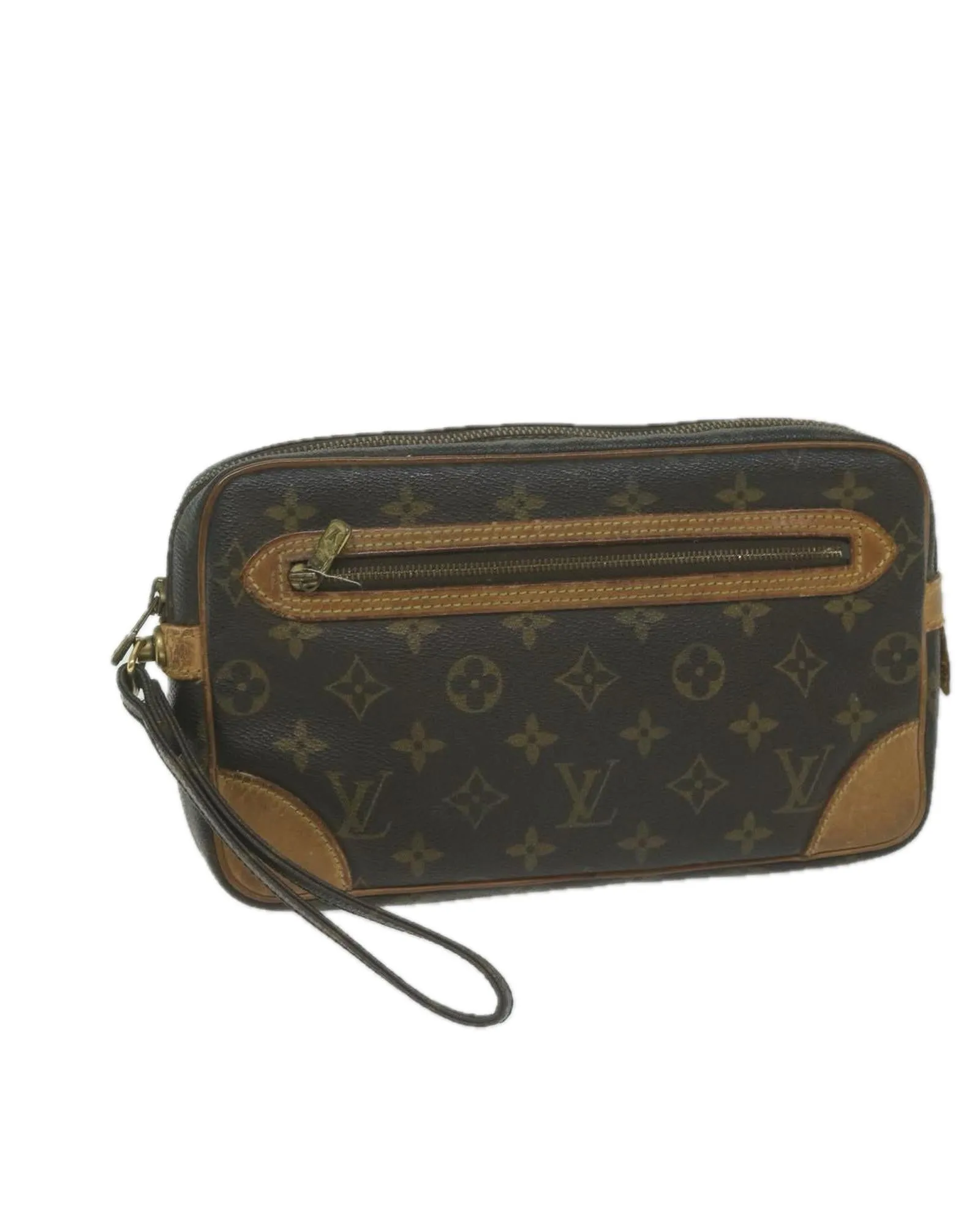 Monogram Canvas Clutch with Dragonne Strap by Louis Vuitton