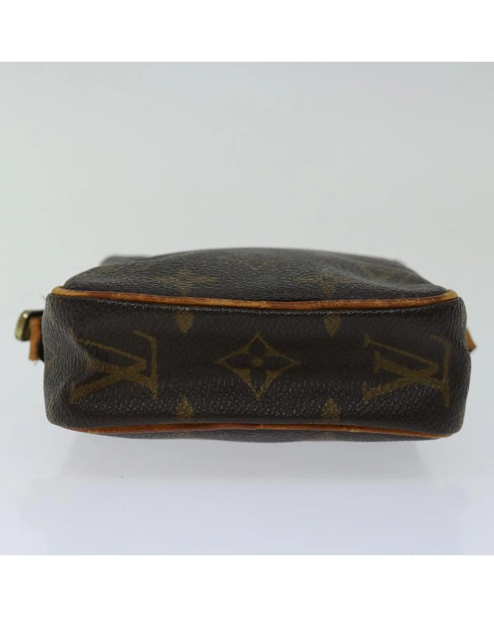 Monogram Canvas Mini Shoulder Bag with Rubbing and Scratches Made in France