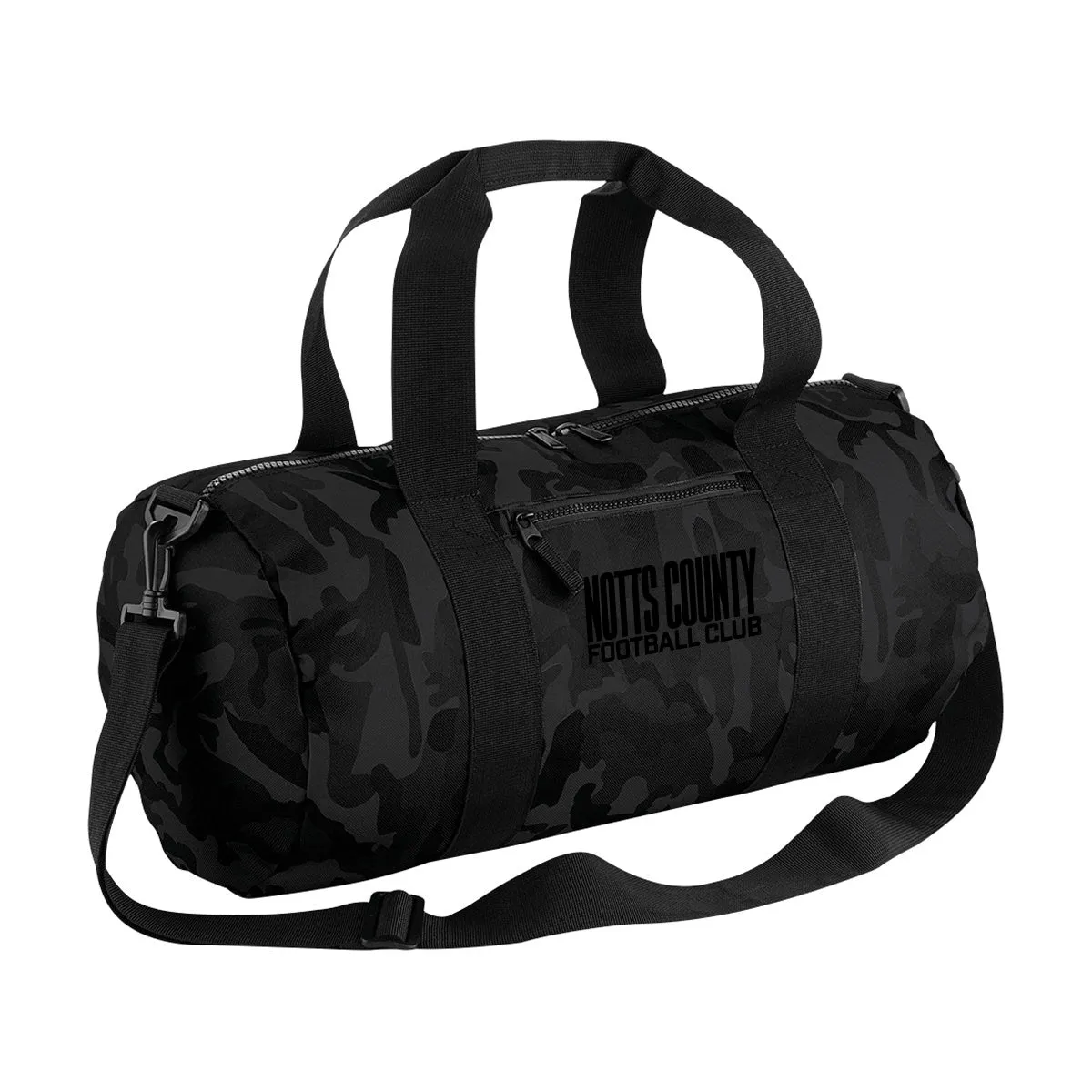 Notts County Blackout Camo Barrel Bag