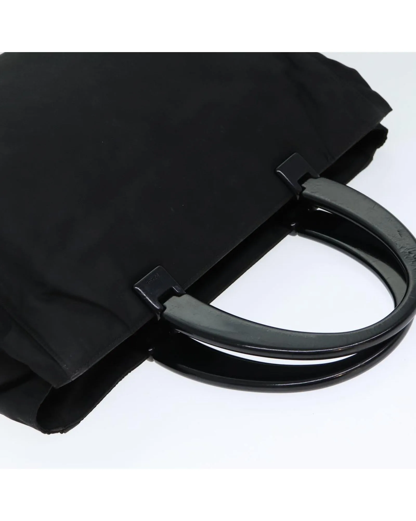 Nylon Hand Bag with Handle Drop and Minimalist Design