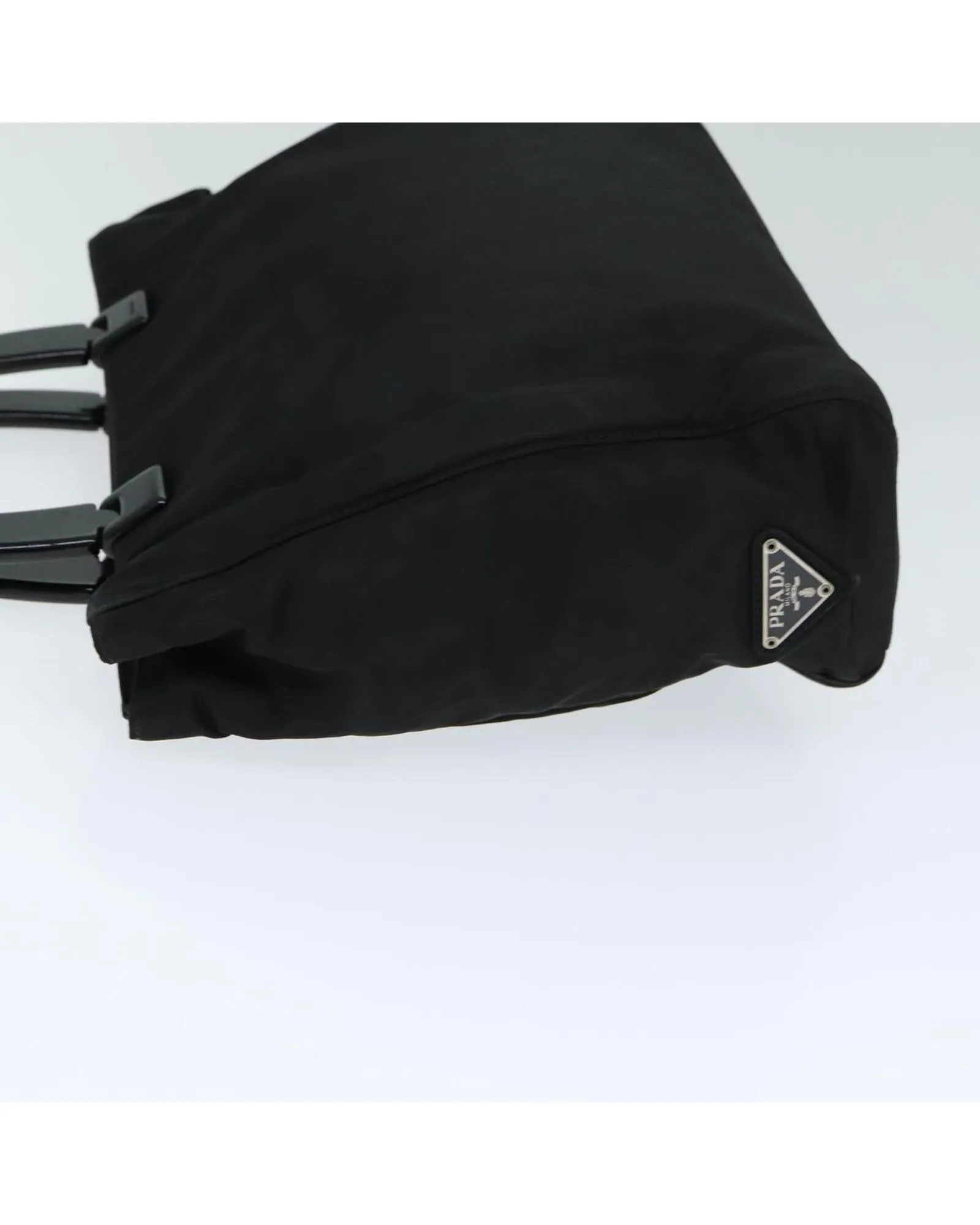 Nylon Hand Bag with Handle Drop and Minimalist Design