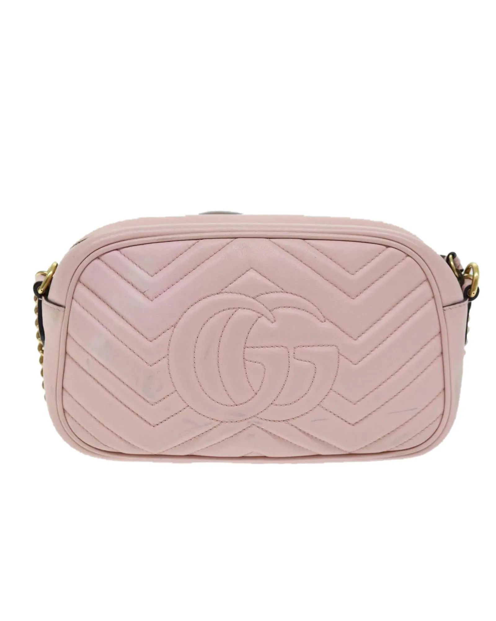 Pink Leather Chain Shoulder Bag by Gucci - Authentic and Pre-owned (Product ID: 385399)