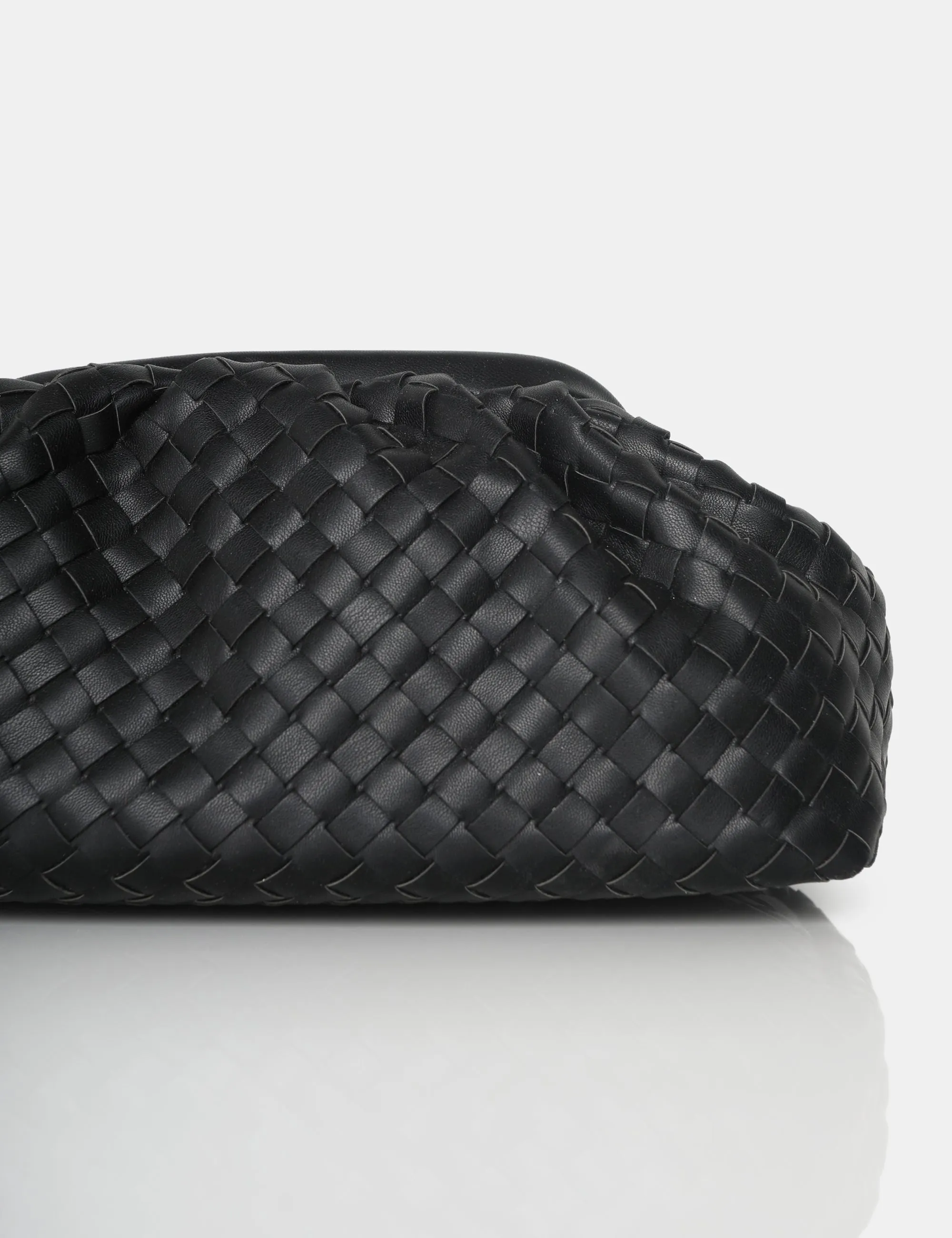 Project Black Weave Clutch Bag