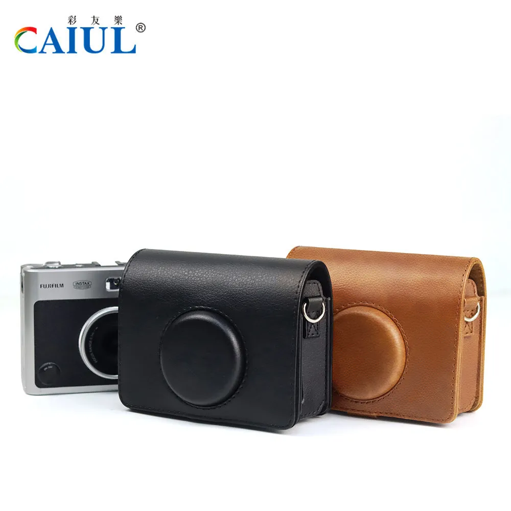 PU Leather Vintage Camera Bag Polaroid Mini Evo Vintage Camera Bag Digital Photography Leather Case