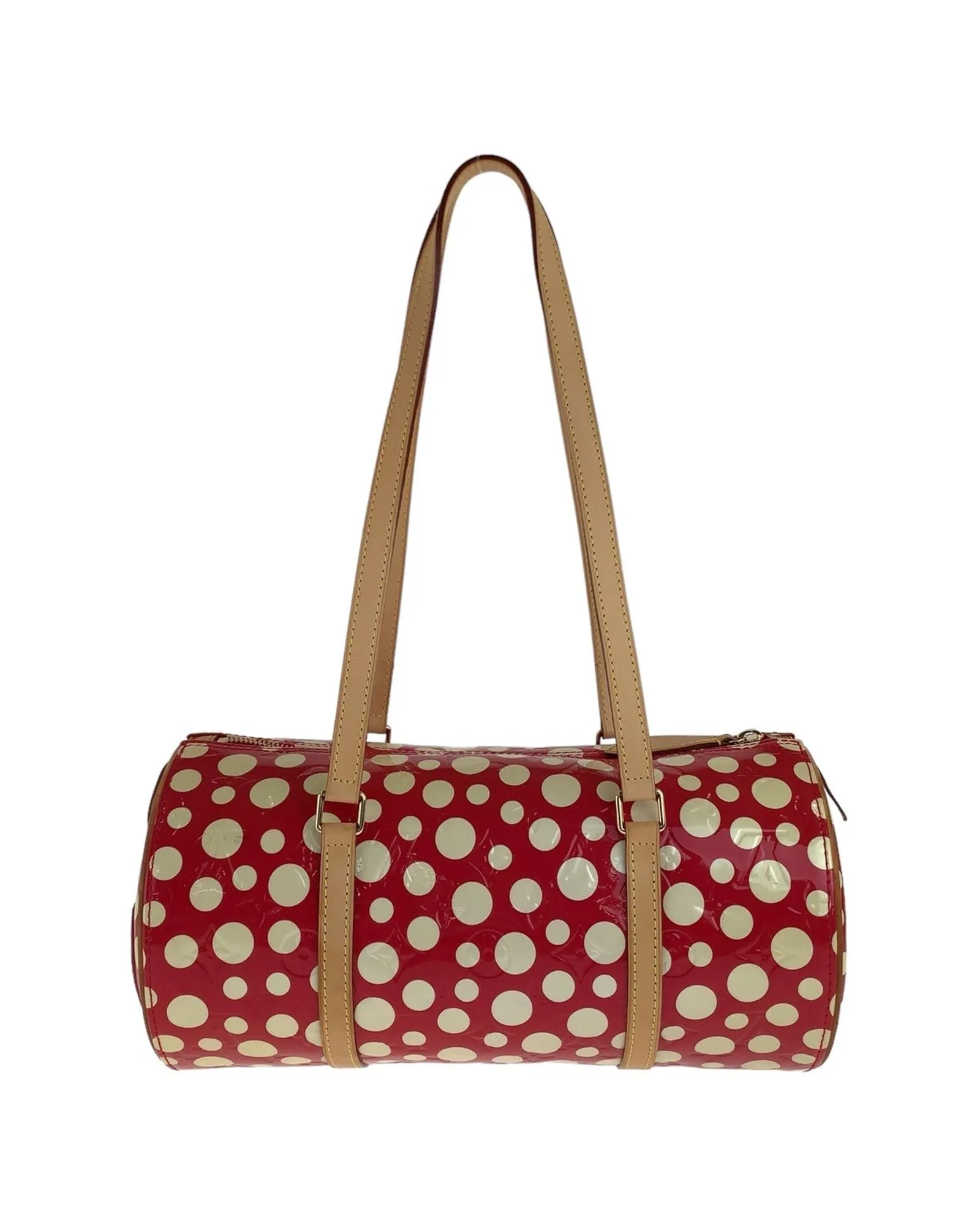 Red Vernis Dot Infinity Papillon 30 Leather Crossbody Bag