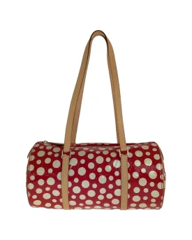 Red Vernis Dot Infinity Papillon 30 Leather Crossbody Bag