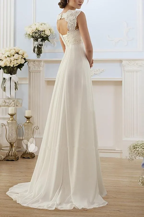 Sexy Elegant White Sleeveless Evening Dress