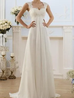 Sexy Elegant White Sleeveless Evening Dress