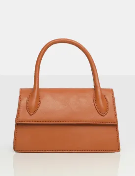 The Hailey Tan PU One Handle Mini Bag