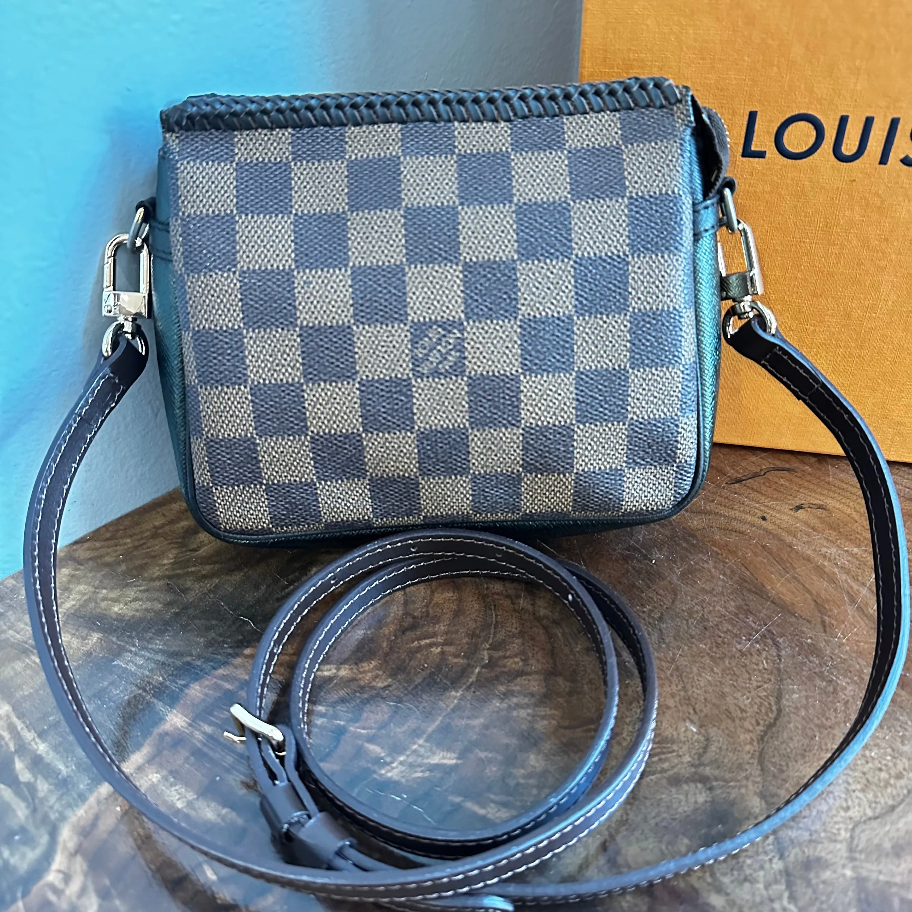 The Junco Crossbody Bag - Vintage LV in Damier Ebene